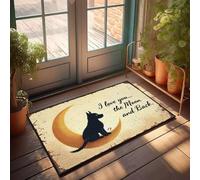 XYBH Garage Accessories For Man Cave I Love You... The Moon And Back. Doormat Porch Decor Playroom Furniture(65X90CM)