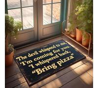 XYBH Garage Accessories For Man Cave The Devil Whispered To Me, I'M Coming For You Doormat Porch Decor Playroom Furniture(65X90CM)