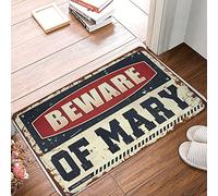 XYBH Home Alone Door Mat Beware Of Mary Doormat Fall Front Porch Decor Large Outdoor Door Mat(50X80CM)