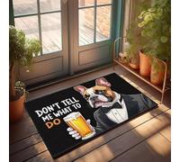 XYBH Home Alone Door Mat Defiant Dog In Tuxedo: 'Don'T Tell Me What To Do'. Doormat Fall Outdoor Doormat Lake House Decor(40X60CM)
