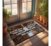 XYBH Home Alone Door Mat Lost In A Library, I Find My Soul Doormat Fall Outdoor Doormat Lake House Decor(40X60CM)