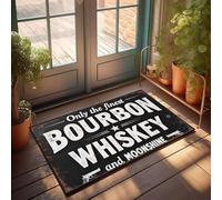 XYBH Home Alone Door Mat Only The Finest Bourbon Whiskey And Moonshine. Doormat Fall Outdoor Doormat Lake House Decor(40X60CM)