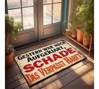 XYBH Home Alone Door Mat Yesterday Was Still Bright, Shame You Missed It! Doormat Fall Outdoor Doormat Lake House Decor(40X60CM)