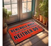 XYBH Home Decor For Men Remember When I Asked For Your Opinion? Neither Do I. Doormat Playroom Decor Bedroom Accessories(40X60CM)
