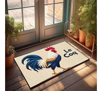 XYBH Home Decor Men A Colorful Rooster With Le Coq Written Beside It. Doormat Country Decorations For Home Boys Room Decor(40X60CM)