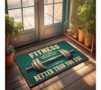 XYBH Home Decor Men Fitness Is Not About Bringing Someone Else. Doormat Country Decorations For Home Boys Room Decor(65X90CM)