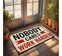 XYBH Home Decor Men Nobody Cares Work Harder. Doormat Country Decorations For Home Boys Room Decor(50X80CM)