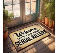 XYBH Home Decor Men Welcome To Serial Killers Discussion! Doormat Country Decorations For Home Boys Room Decor(65X90CM)