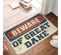 XYBH Home Door Mat Beware Of Great Dane Rug Porch Decor Desk Accessories For Men(40X60CM)