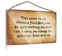 XYBH Home Sign For Front Porch When A Phone Stops Working, You Don'T Throw It Away Wooded Sign Welcome Sign For Front Door Door Decor(20X30CM)