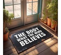 XYBH Home Sweet Apartment Doormat The Body What The Mind Believes Doormat Cool Stuff For Boys Rugs For Kitchen(50X80CM)
