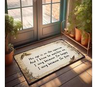 XYBH Home Sweet Home Door Mat His Eye Is On The Sparrow. I Sing Because I'M Happy, Free. Doormat Farm Rug Hot Cocoa Bar Decor(65X90CM)