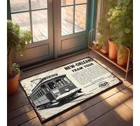 XYBH Home Sweet Home Door Mat New Orleans Tram Tour Doormat Farm Rug Hot Cocoa Bar Decor(65X90CM)