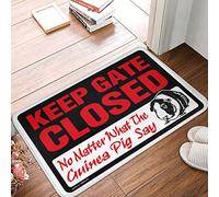 XYBH Inside Door Mats For Front Door Keep Gate Closed No Matter What The Guinea Pig Say Doormat Gifts For Home Decor Cave Man Bar(50X80CM)