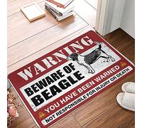 XYBH Interesting Entry Doormat Beware Of Beagle Doormat Boys Room Decor Boys Bedroom Decorations(65X90CM)