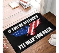 XYBH Interesting Entry Doormat If You'Re Offended I'Ll Help You Pack Doormat Boys Room Decor Boys Bedroom Decorations(65X90CM)