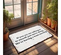 XYBH Large Fall Door Mat If You See Me Talking To Myself, Just Move Along We'Re Having A Team Meeting Doormat Pool Stuff Outdoor Rug Front Door(50X80CM)