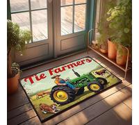 XYBH Large Fall Door Mat John Deere Farmers: Power In The Field Doormat Bedroom Stuff Out Door Mat Outdoor(65X90CM)