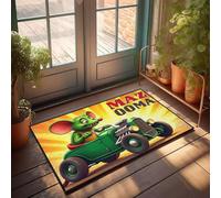 XYBH Large Fall Door Mat Rat Race: Speedy Adventures In A Classic Car! Doormat Bedroom Stuff Out Door Mat Outdoor(65X90CM)