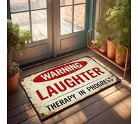 XYBH Large Fall Door Mat Warning: Laughter Therapy In Progress. Doormat Bedroom Stuff Out Door Mat Outdoor(50X80CM)