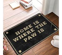 XYBH Man Cave Accessories And Decor Home Is Where The Paw Is Rug Hot Cocoa Bar Decor Garden Gifts(65X90CM)