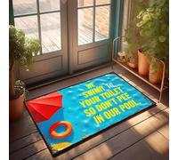 XYBH Man Cave Decorations We Swim To Your Toilet So Don'T Pee In Our Pool. Doormat Dorm Room Accessories Funny Stuff(65X90CM)