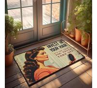 XYBH Mat For Shoes By Door Invest In Your Hair - It'S The Crown You Never Take Off! Doormat Pool Decorations Outdoor Welcome Mat For Classroom(40X60CM)