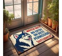 XYBH Mat For Shoes By Door Watch Duty, No Entry Without Permission. Doormat Pool Decorations Outdoor Welcome Mat For Classroom(50X80CM)