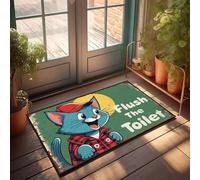 XYBH Men Decor Flush The Toilet, Please! Doormat Front Porch Fall Decor Men Cave Decor(65X90CM)