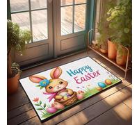 XYBH Men Decor Happy Easter! Doormat Front Porch Fall Decor Men Cave Decor(50X80CM)