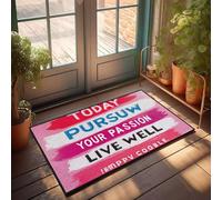 XYBH Men Decor Today Pursue Your Passion Live Well. Doormat Front Porch Fall Decor Men Cave Decor(65X90CM)