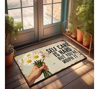 XYBH Outdoor Paw Mat Self-Care Is Hard, But You'Re Worth It. Doormat Outdoor Door Mats For Front Door Mens Room Decor(40X60CM)