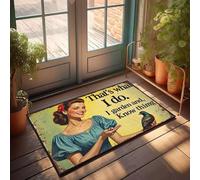 XYBH Outdoor Rug Front Door A Woman Feeding Birds With The Text That'S What I Do. I Garden And Know Things. Doormat Door Mats Indoor Entrance Summer Front Door Mat(50X80CM)