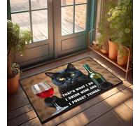 XYBH Outdoor Welcome Mats For Front Door That'S What I Do I Drink Wine And I Forget Things. Doormat Outdoor Porch Decor Front Door Decor(40X60CM)