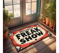XYBH Outdoor Welcome Mats For Front Door Welcome To Freak Show. Doormat Outdoor Porch Decor Front Door Decor(50X80CM)