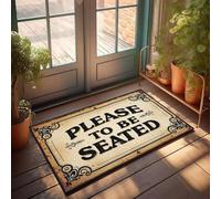 XYBH Personalized Door Mats For Front Door Please To Be Seated Doormat Playroom Furniture Man Cabe Decor(50X80CM)