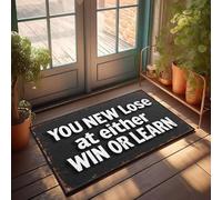 XYBH Personalized Door Mats For Front Door Win Or Learn Doormat Camper Decorations For Inside Outdoor Floor Mat(65X90CM)