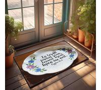 XYBH Plain Welcome Mat In Test All Pains Shall Pass. Lord, Sit Above Me Always. Doormat Farmhouse Bathroom Mats Bar Decor For Home(40X60CM)