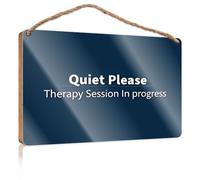 XYBH Plaque For Front Door Quiet Please: Therapy Session In Progress Wood Plaque Sign Hanging Pantry Sign Decor(23X35CM)