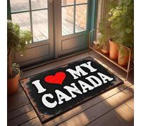 XYBH Porch Rugs Outdoor I Love My Canada. Doormat Rugs For Kitchen Garage Decor For Men(65X90CM)