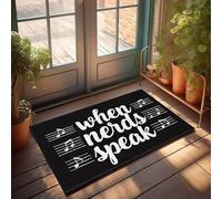 XYBH Retro Area Rug When Nerds Speak. Doormat Stuff For Teens Man Cabe Decor(40X60CM)