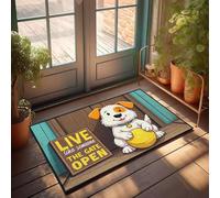 XYBH Rustic Bathroom Rugs Live Like Someone The Gate Open. Doormat Decore For Room Playroom Decor(65X90CM)