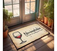 XYBH Rustic Bathroom Rugs Novinophobia: The Fear Of Running Out Of Wine. Doormat Decore For Room Playroom Decor(40X60CM)