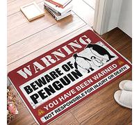 XYBH Shoe Mat Beware Of Penguin Doormat Summer Welcome Mat Cool Rugs(50X80CM)