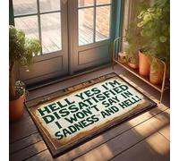 XYBH Spring Door Mats For Outside Entry Hell Yes I'M Dissatisfied Doormat Mat Shoes Fall Decorations For Home Porch(65X90CM)