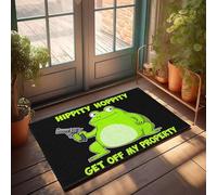 XYBH Spring Door Mats For Outside Entry Hippity Hoppity, Get Off My Property. Doormat Mat Shoes Fall Decorations For Home Porch(40X60CM)