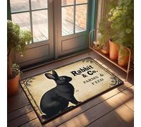 XYBH Spring Door Mats For Outside Entry Rabbit & Co. Farms & Feed Doormat Mat Shoes Fall Decorations For Home Porch(50X80CM)