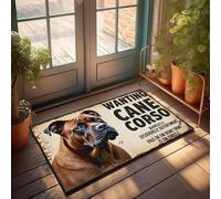 XYBH Spring Door Mats For Outside Entry Wanted: Cane Corso. Barnsville Disoddrlly Department. Doormat Mat Shoes Fall Decorations For Home Porch(40X60CM)