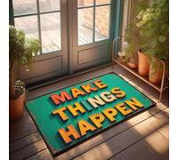 XYBH Spring Doormat Outdoor Entrance Make Things Happen Doormat Summer Outdoor Mat Cool Stuff For Your Room(50X80CM)