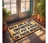 XYBH Spring Doormat Outdoor Entrance Men Are A Lot. Infinite. Just Put A Boob In Their Mouth. Doormat Summer Outdoor Mat Cool Stuff For Your Room(65X90CM)
